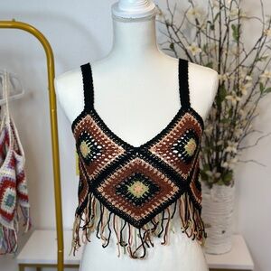 Crochet Fringe Tank Top